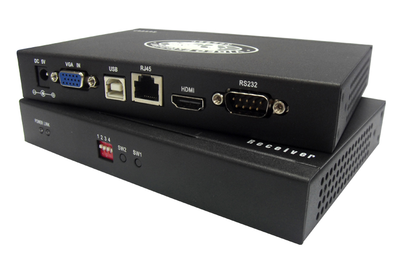 IPHV-120S（VGA/HDMI/DVI&USB&Audio&Mic&RS232網絡傳輸器）