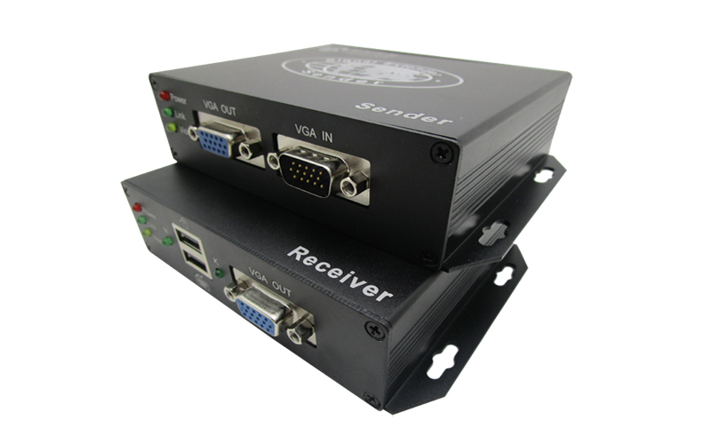 UKVM-100HDU (USB鍵盤鼠標&VGA延長100米 工業級)