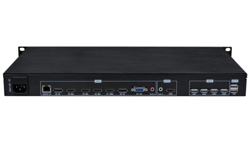 HVDM-VS4U(帶有USB鍵鼠HDMI/VGA/DP/MHL超高清4畫面分割器)