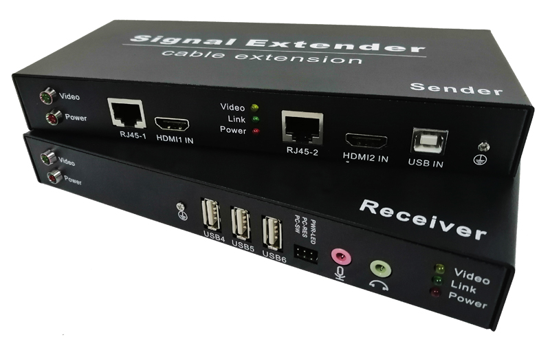 HDB2-100HU2-A（雙屏HDMI+USB2.0+Audio+Mic+開關(guān)機(jī)延長100米）