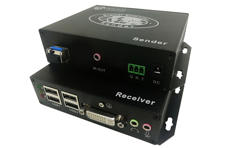UVO-3DU(AS)(DVI+USB2.0+雙向音頻+雙向RS232+紅外)光纖高速傳輸20KM