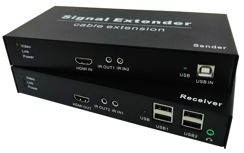 HDT-50HUAS(HDMI+USB2.0+雙向紅外+音頻+RS232網(wǎng)線延長(zhǎng)50米)