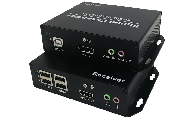IPDH-120UAS(DP轉HDMI+USB2.0+雙向音頻+雙向RS232+紅外)高速延長器